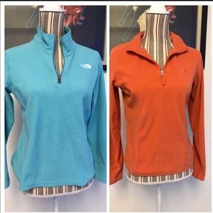 BOGO.  2 The North Face quarter-zip fleeces